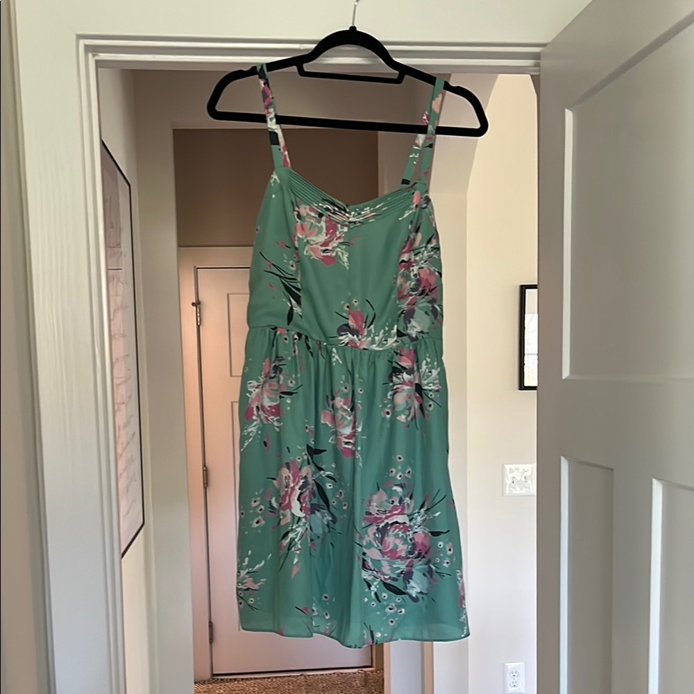 Teal Spaghetti Strap Dress